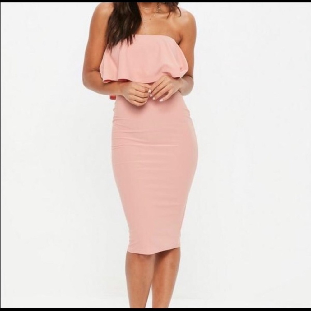 New misguided blush dress sz6